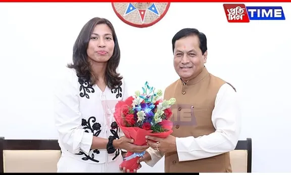 Sarbananda Sonowal Hosts Lovlina Borgohain for Tea, Hails Her Olympic Triumph